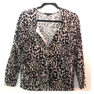 Leopard 3/4 sleeve cardigan